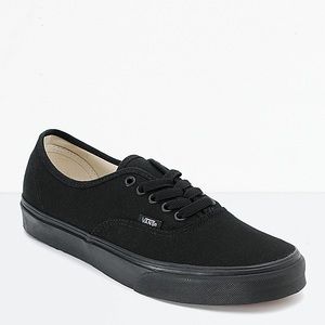 NWOT black lace up vans!